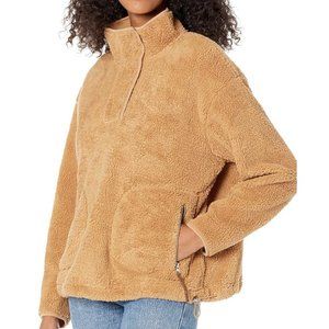 UGG $128 Atwell Sherpa 1/2 Snap Tawny Pullover Sz 1X NWT!